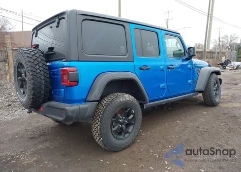 2022 Jeep Wrangler Unlimited Willys 4X4 из США, поврежденный, VIN 1C4HJXDG9NW116270
